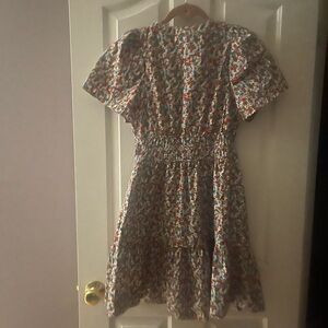 Anthropologie Tan Puff Sleeve Somerset Sundress